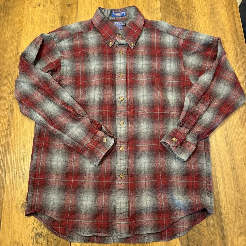Pendleton Red and Gray Plaid Men's Shirt